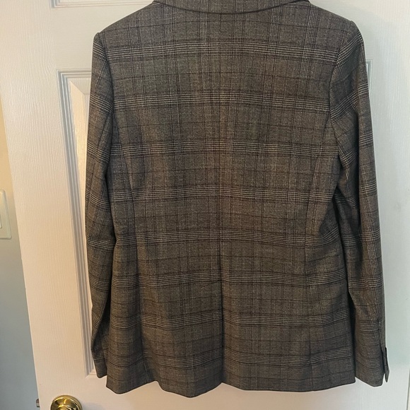 Banana Republic Plaid Grey Blazer size 2 - Picture 2 of 6